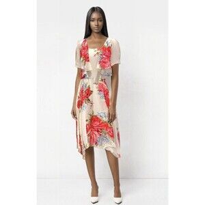 Betsey Johnson Women’s Floral Sleeveless A Line Cocktail Flowy Dress Size 8